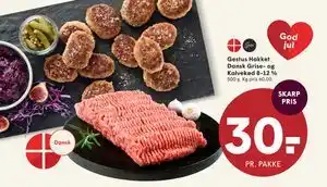 SPAR Gestus Hakket Dansk Grise- og Kalvekød 8-12 % tilbud