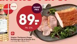 SPAR Slagter Theilgaard Røget Hamburgerryg af Dansk Gris tilbud