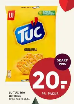 SPAR LU TUC Trio Ostekiks tilbud