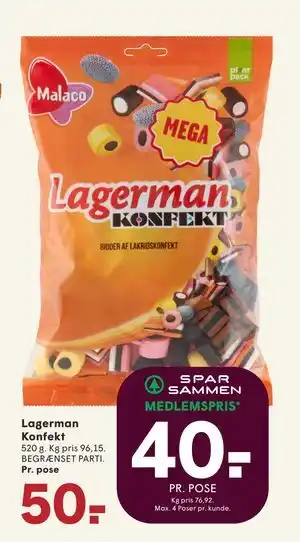 SPAR Lagerman Konfekt tilbud