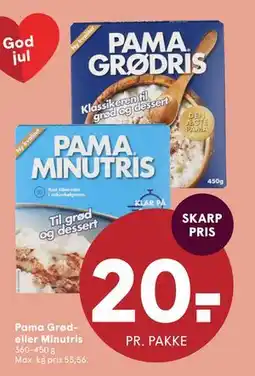SPAR Pama Grød- eller Minutris tilbud