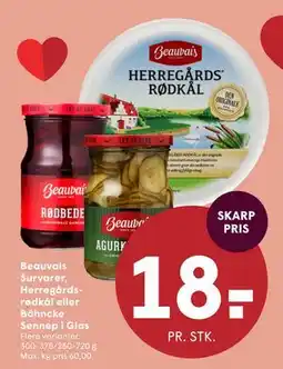 SPAR Beauvais Survarer, Herregårdsrødkål eller Bähncke Sennep i Glas tilbud