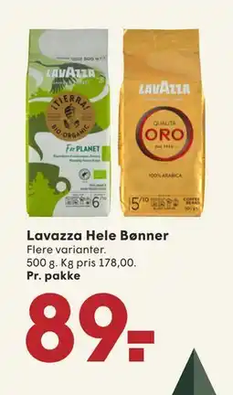 SPAR Lavazza Hele Bønner tilbud