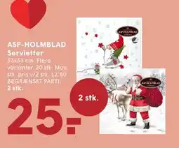 SPAR ASP-HOLMBLAD Servietter tilbud