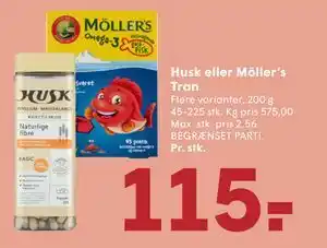 SPAR Husk eller Möller’s Tran tilbud