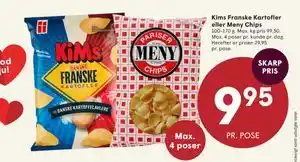 Kims Franske Kartofler eller Meny Chips