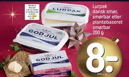 REMA 1000 Lurpak dansk smør, smørbar eller plantebaseret smørbar tilbud
