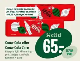 Min Købmand Coca-Cola eller Coca-Cola Zero tilbud