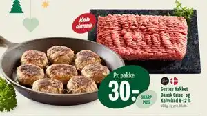 Min Købmand Gestus Hakket Dansk Grise- og Kalvekød 8-12 % tilbud