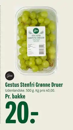 Min Købmand Gestus Stenfri Grønne Druer tilbud