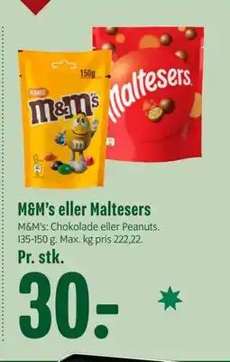 Min Købmand M&M’s eller Maltesers tilbud