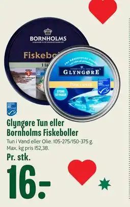 Min Købmand Glyngøre Tun eller Bornholms Fiskeboller tilbud