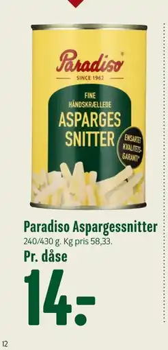 Min Købmand Paradiso Aspargessnitter tilbud