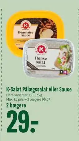Min Købmand K-Salat Pålægssalat eller Sauce tilbud