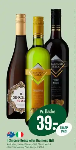 Min Købmand Il Sincero Rosso eller Diamond Hill tilbud
