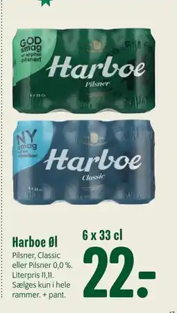 Min Købmand Harboe Øl tilbud