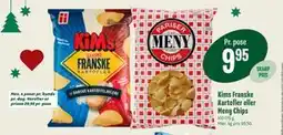Min Købmand Kims Franske Kartofler eller Meny Chips tilbud