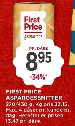 MENY FIRST PRICE ASPARGESSNITTER tilbud