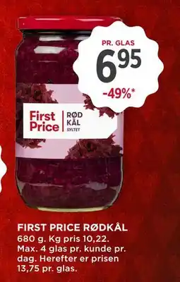 MENY FIRST PRICE RØDKÅL tilbud