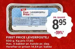 MENY FIRST PRICE LEVERPOSTEJ tilbud