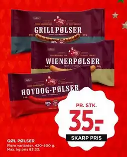 MENY GØL PØLSER tilbud