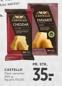 MENY CASTELLO tilbud
