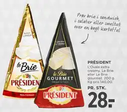 MENY PRÉSIDENT tilbud