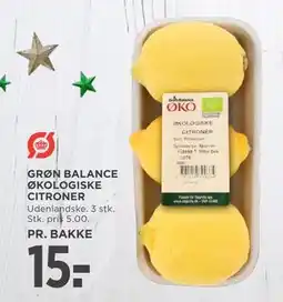 MENY GRØN BALANCE ØKOLOGISKE CITRONER tilbud