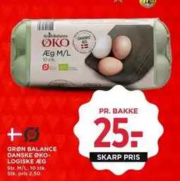 MENY GRØN BALANCE DANSKE ØKOLOGISKE ÆG tilbud