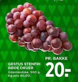 MENY GESTUS STENFRI RØDE DRUER tilbud