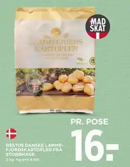 MENY GESTUS DANSKE LAMMEFJORDSKARTOFLER FRA STORØHAGE tilbud