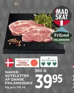 MENY NAKKEKOTELETTER AF DANSK FRILANDSGRIS tilbud