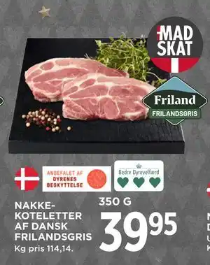 MENY NAKKEKOTELETTER AF DANSK FRILANDSGRIS tilbud