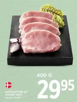 MENY KOTELETTER AF DANSK GRIS tilbud