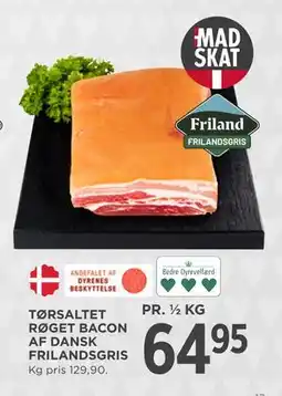 MENY TØRSALTET RØGET BACON AF DANSK FRILANDSGRIS tilbud