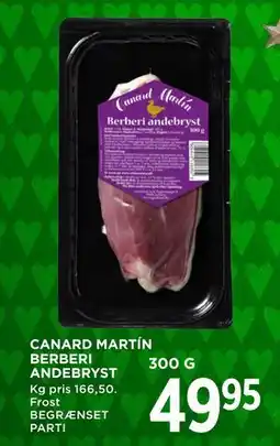 MENY CANARD MARTÍN BERBERI ANDEBRYST tilbud