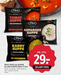 MENY MOU SPECIALSUPPE ELLER SUPPE MED FYLD tilbud