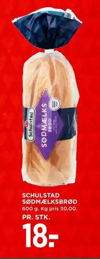 MENY SCHULSTAD SØDMÆLKSBRØD tilbud