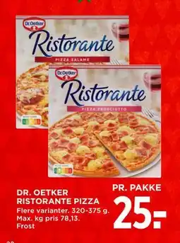 MENY DR. OETKER RISTORANTE PIZZA tilbud