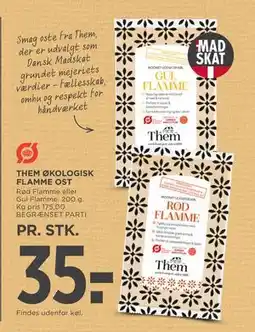 MENY THEM ØKOLOGISK FLAMME OST tilbud