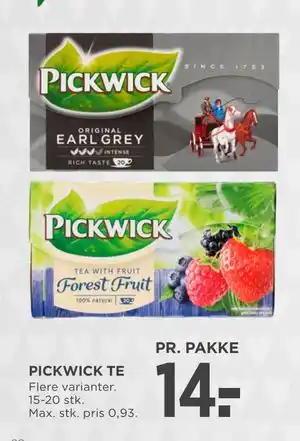 MENY PICKWICK TE tilbud