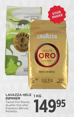 MENY LAVAZZA HELE BØNNER tilbud