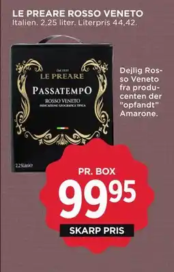 MENY LE PREARE ROSSO VENETO tilbud