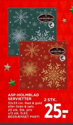 MENY ASP-HOLMBLAD SERVIETTER tilbud
