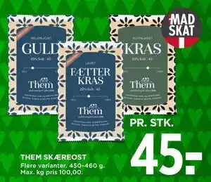 MENY THEM SKÆREOST tilbud