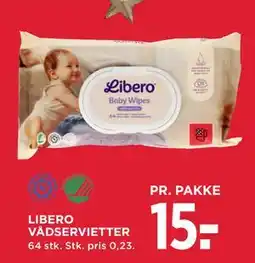 MENY LIBERO VÅDSERVIETTER tilbud