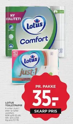 MENY LOTUS TOILETPAPIR tilbud