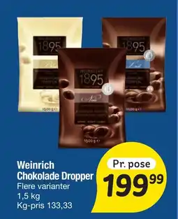 Fakta Tyskland Weinrich Chokolade Dropper tilbud