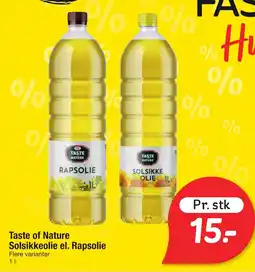 Fakta Tyskland Taste of Nature Solsikkeolie el. Rapsolie tilbud