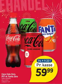 Fakta Tyskland Coca Cola Zero, PET el. Fanta Zero tilbud